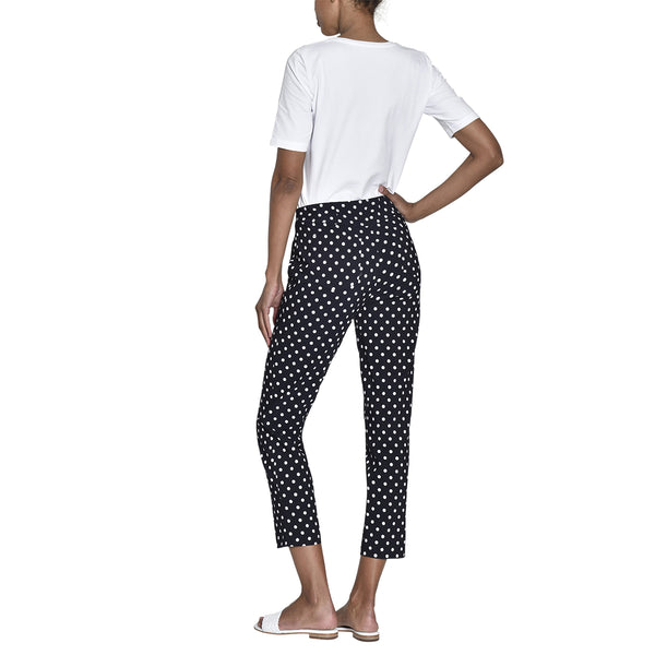 Robell Bella 09 - 7/8-LENGTH TROUSERS WITH BACK-POCKETS POLKA DOTS - 111-51560-54570-0-69 - Navy